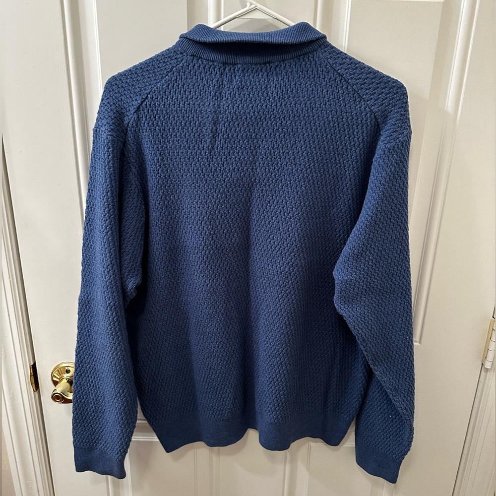 Vintage 💎 90s Tasso Elba quarter zip sweater pullover - Picture 4 of 5